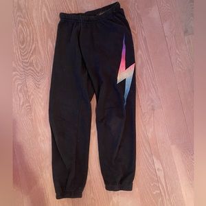 aviator nation rainbow lightning bolt sweatpants - XS